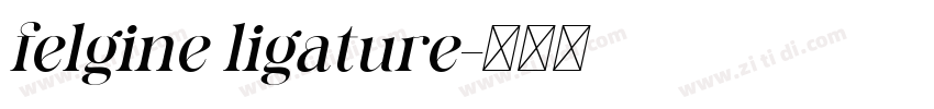 felgine ligature字体转换
